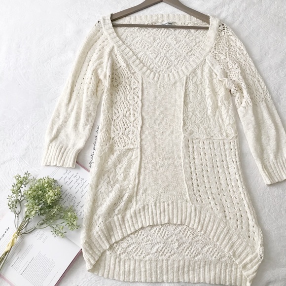 Maurices Sweaters - Maurice’s Long Cream Knit Sweater